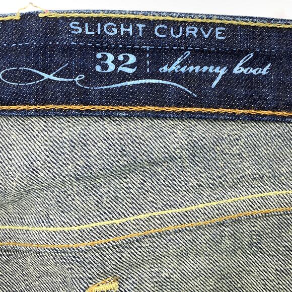 Levi's Slight Curve Skinny Boot Jeans Womens Size 32 X 32 Dark Wash Low Rise - Picture 6 of 7
